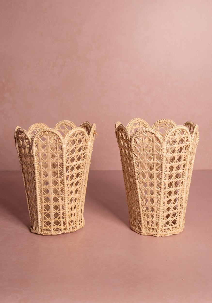Casa by Josephine Jenno Atlantico Iraca Scallop Vase - Natural