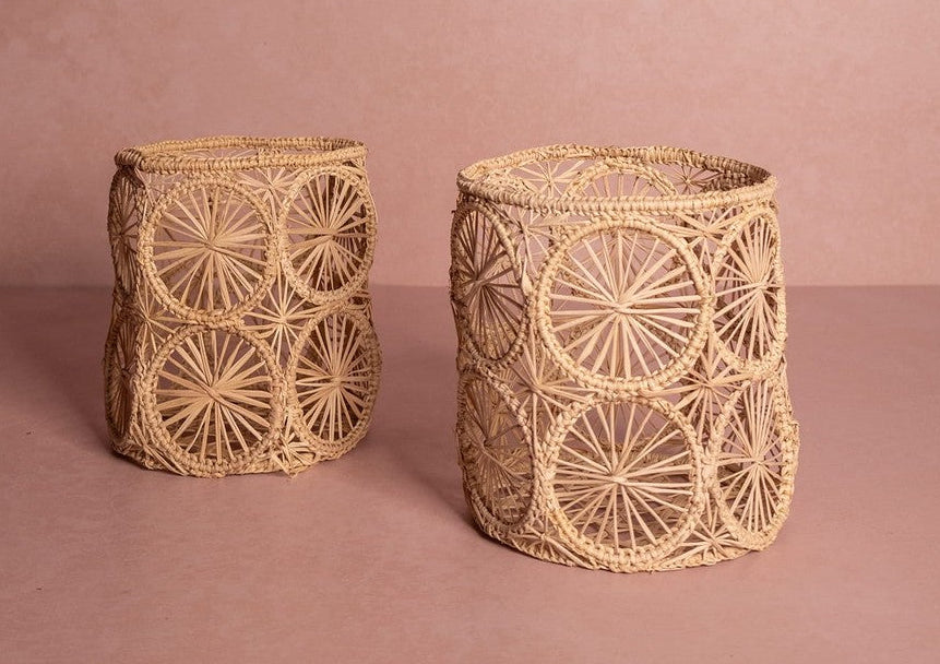 Casa by Josephine Jenno Atlantico Woven Hurricane Vase - Natural