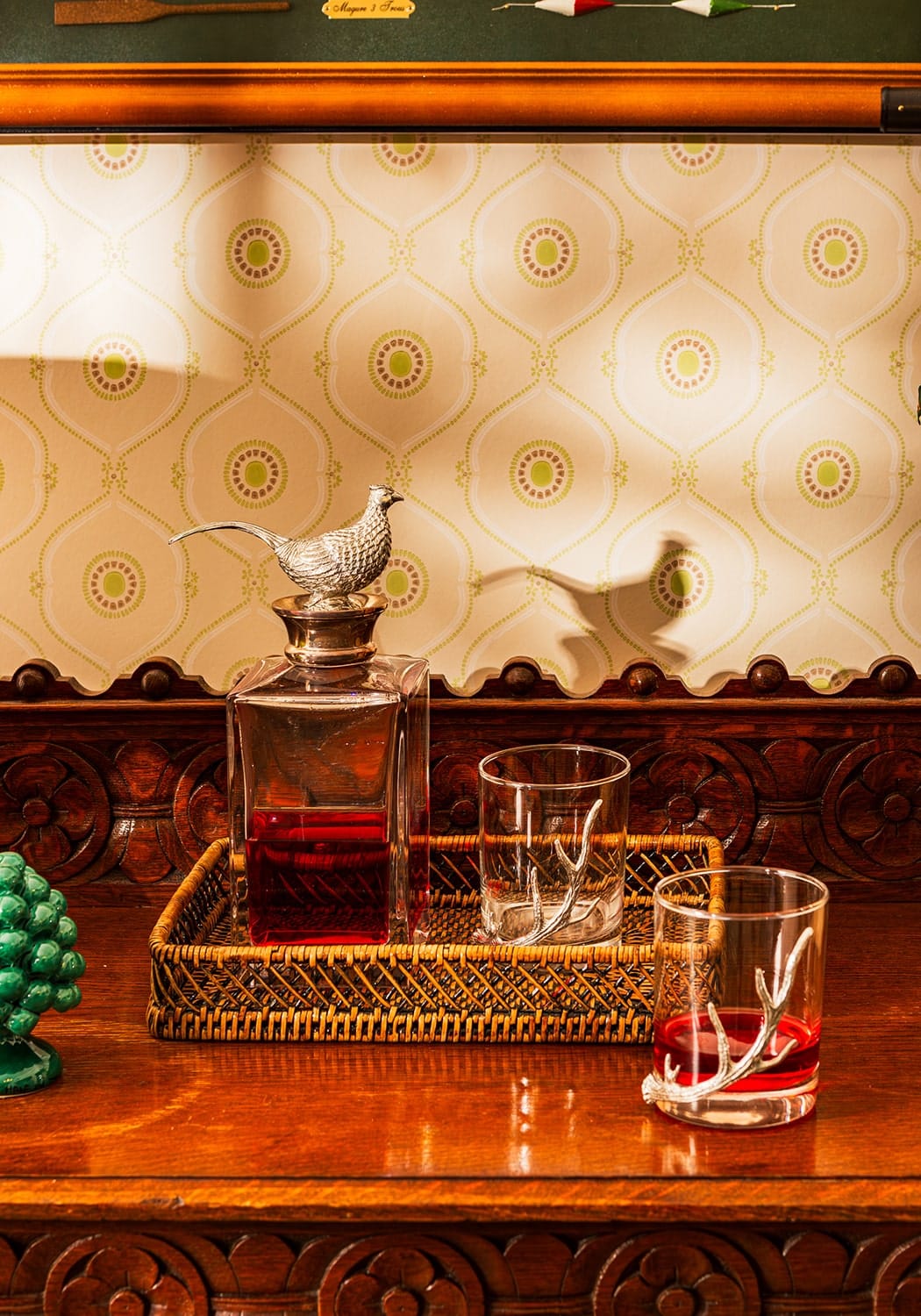 Casa by Josephine Jenno Silver Crest Crystal Decanter