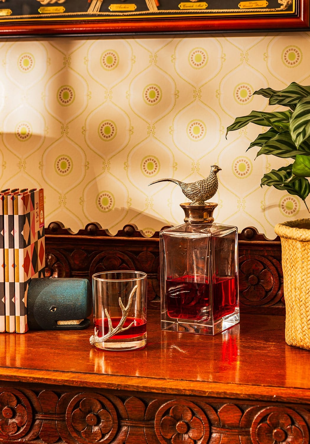 Casa by Josephine Jenno Silver Crest Crystal Decanter