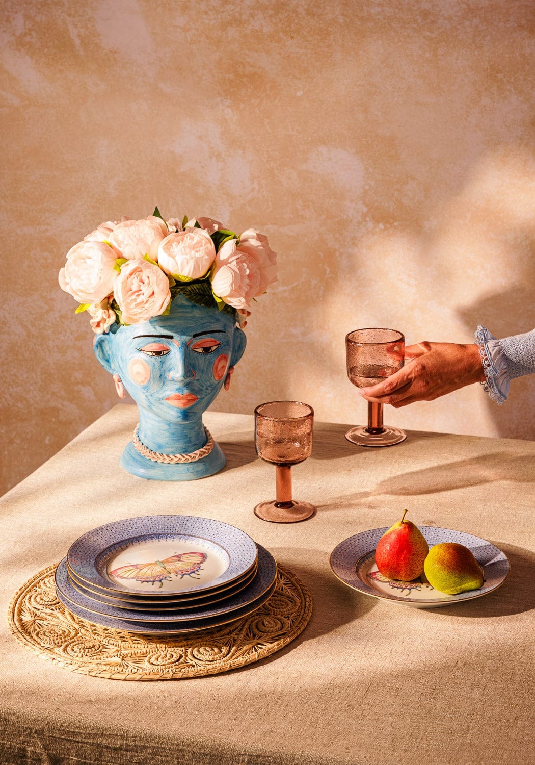 Casa by Josephine Jenno Testa di Moro Turquoise Bust Statue