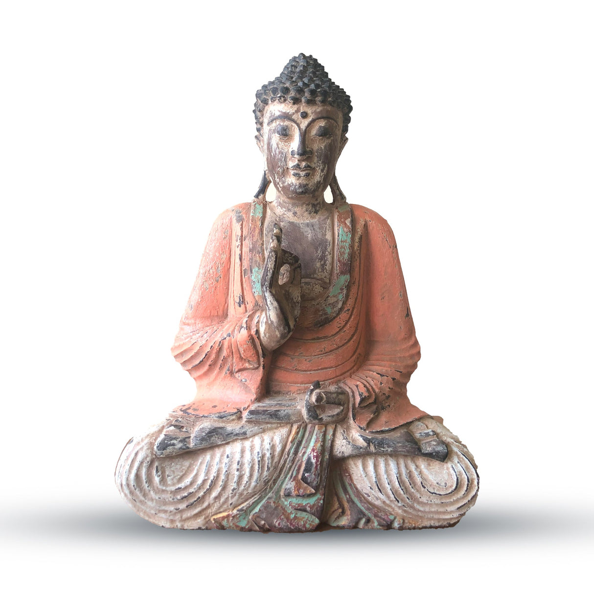Yorkshire Bonsai Hand Carved Buddha Statue Wooden Decor - 40cm