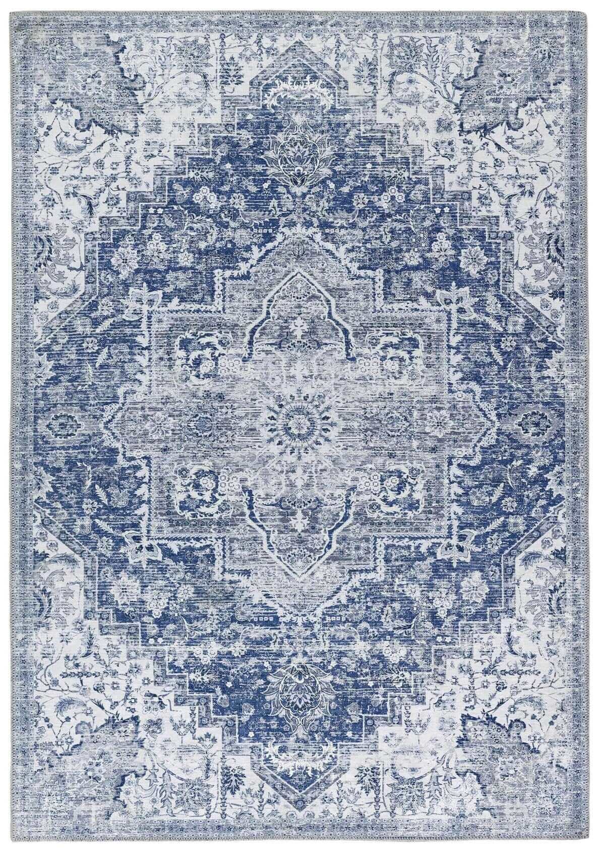 The Rugs Washable Rug Eterna Blue