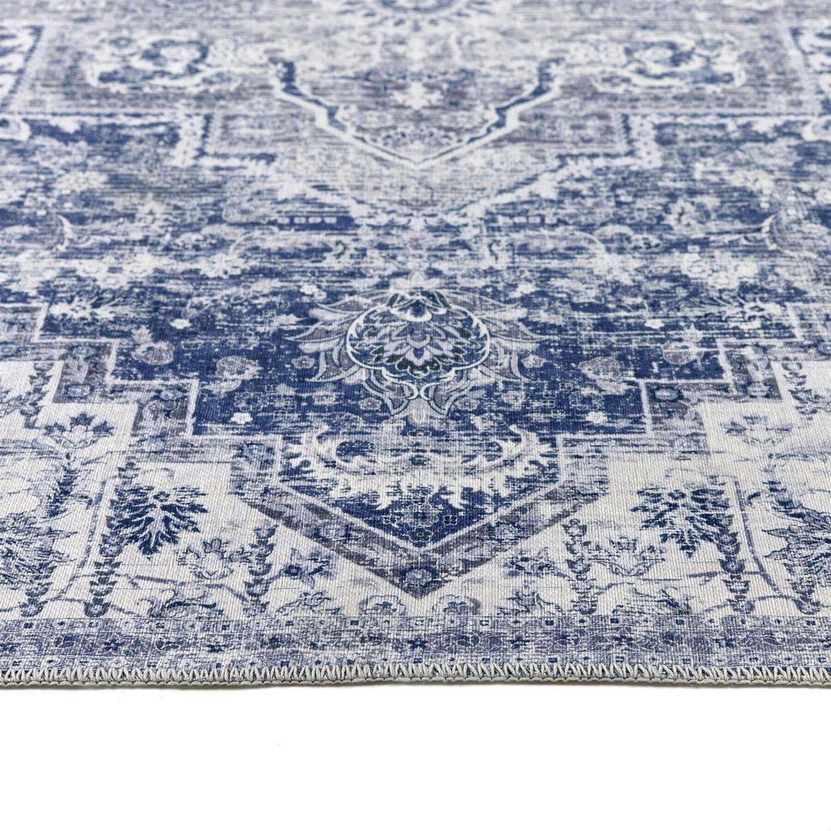 The Rugs Washable Rug Eterna Blue