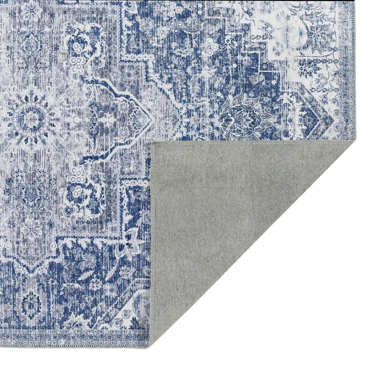 The Rugs Washable Rug Eterna Blue