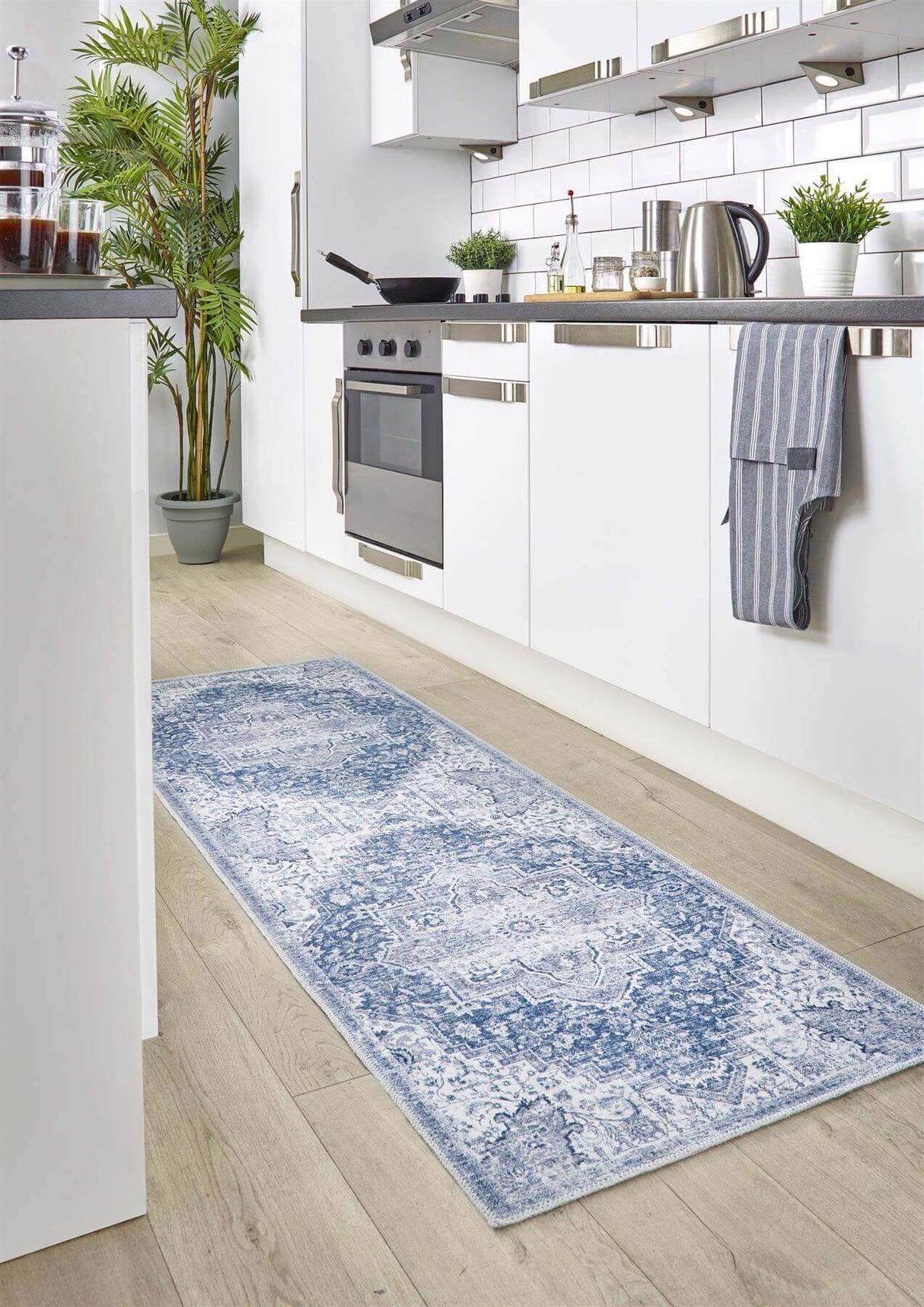 The Rugs Washable Rug Eterna Blue