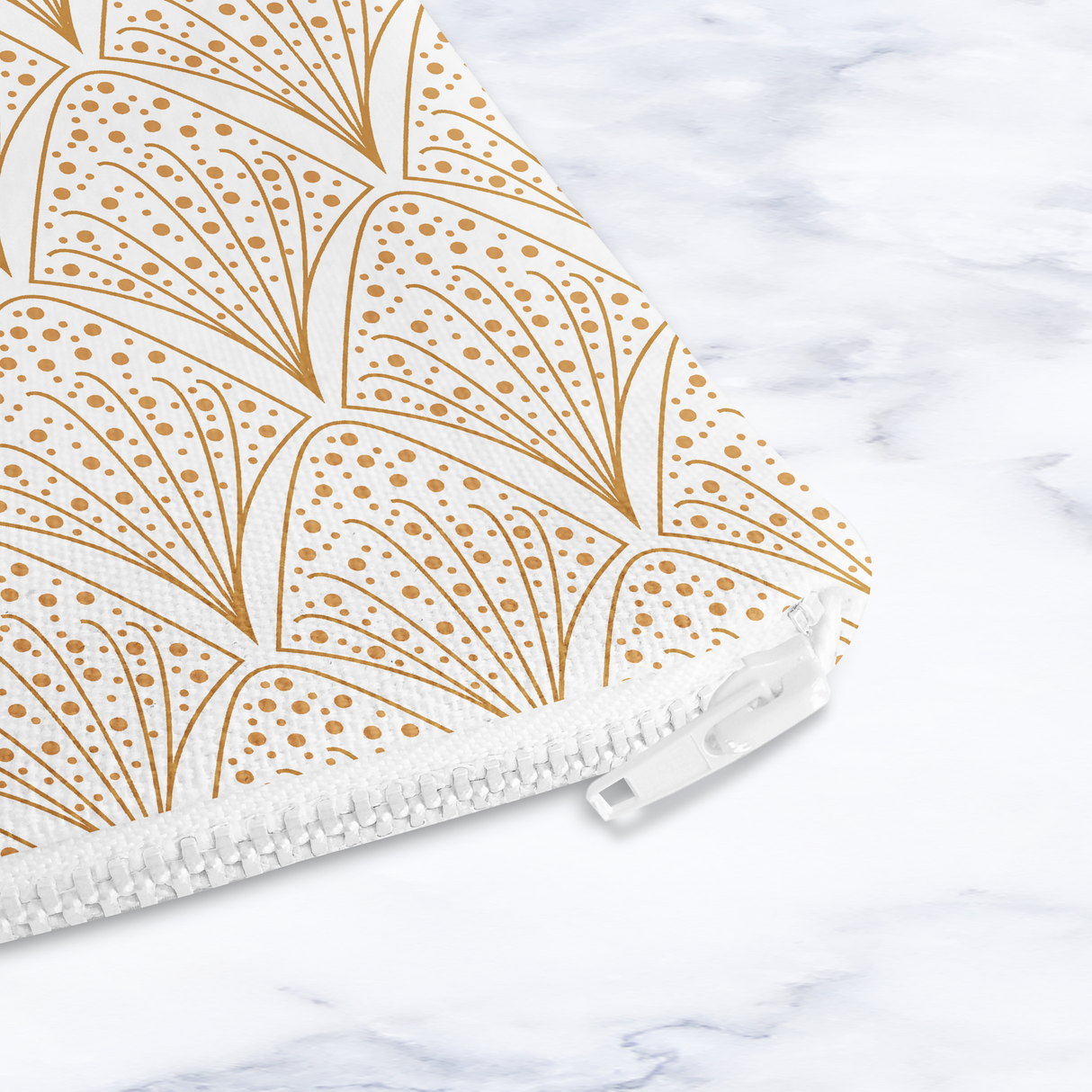 Shadowbright White Abstract Make Up Bag - 24cm x 19cm