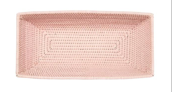 Casa by Josephine Jenno Wiltshire Long Rattan Basket Pink