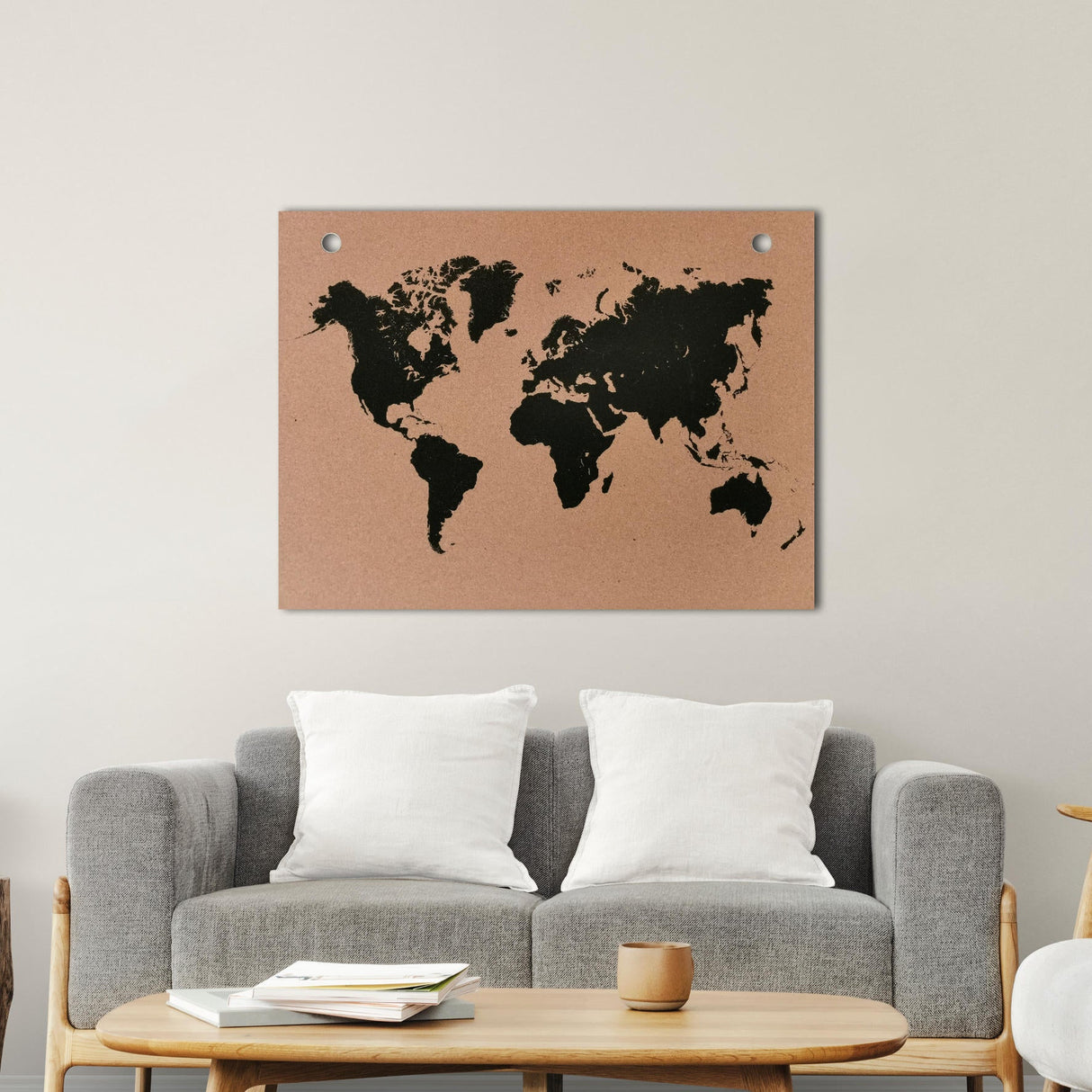 Portuguese Treasures World Map Cork Notice Board