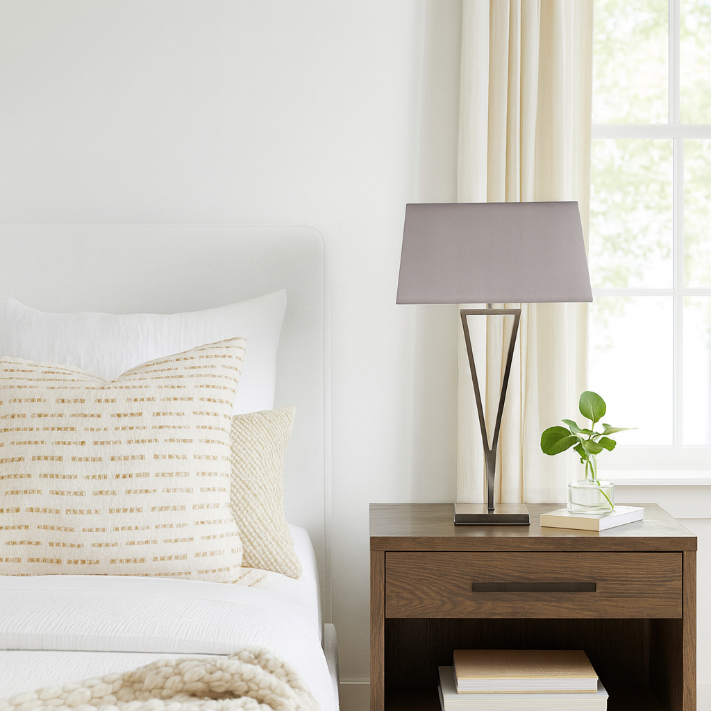 Pagazzi Lizzie Chrome & Mocha Touch Table Lamp