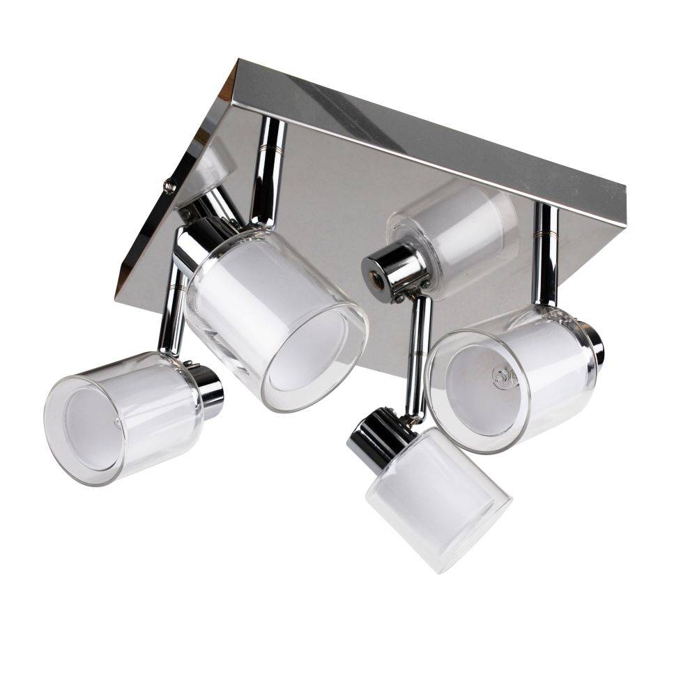 Pagazzi Jacey 4 Light Polished Chrome Ceiling Spotlight Plate