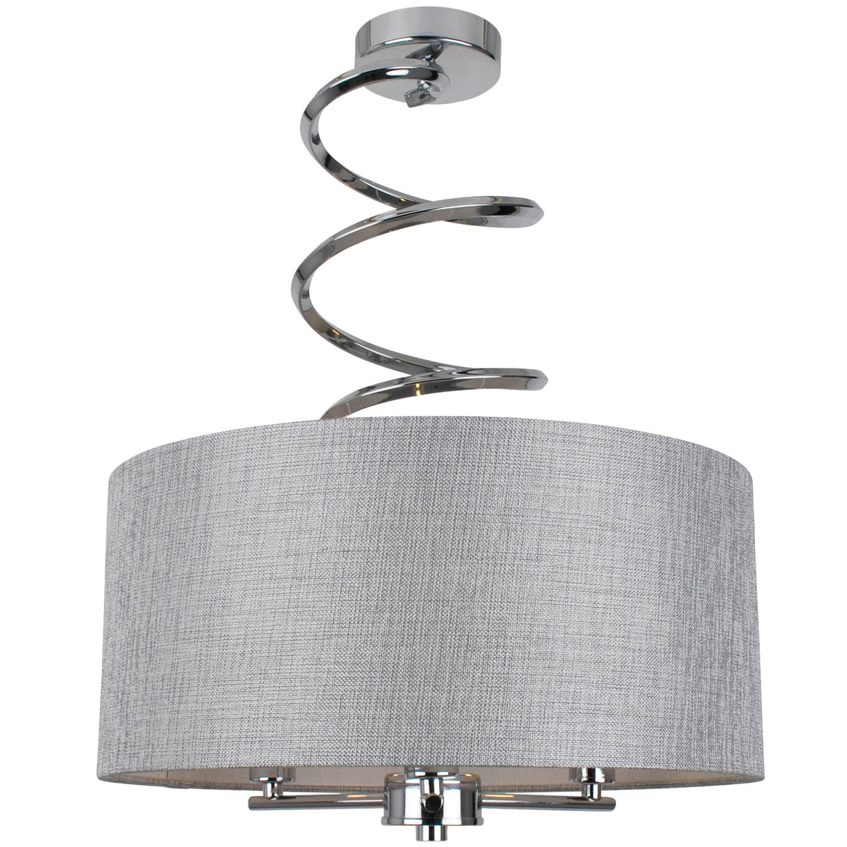 Pagazzi Kasi Semi Flush Ceiling Light Polished Chrome