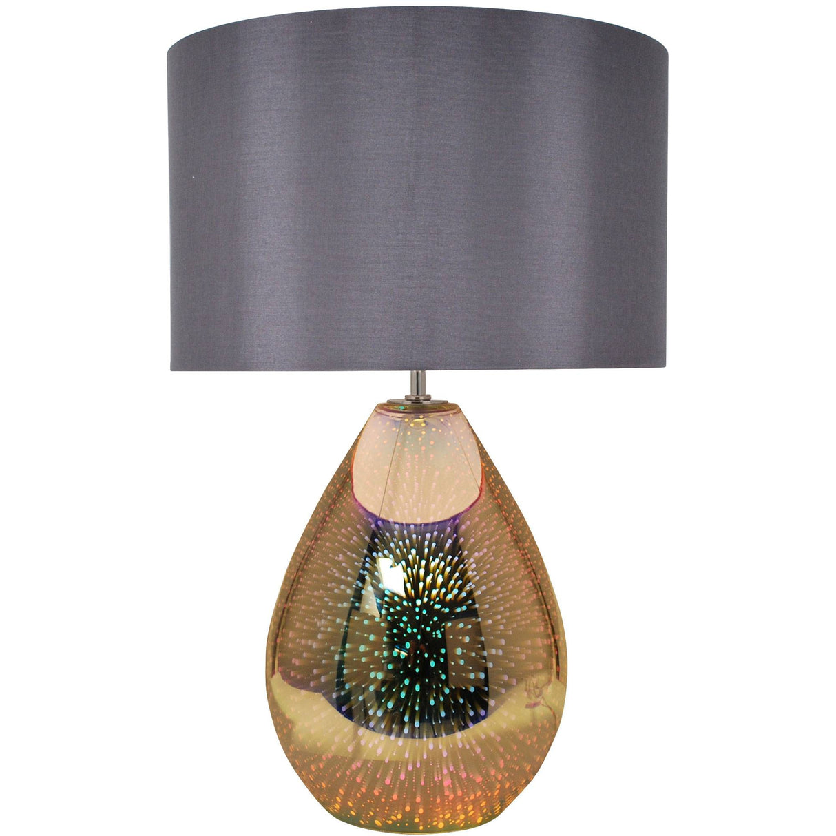 Pagazzi Geller 61cm Smoked Glass Table Lamp
