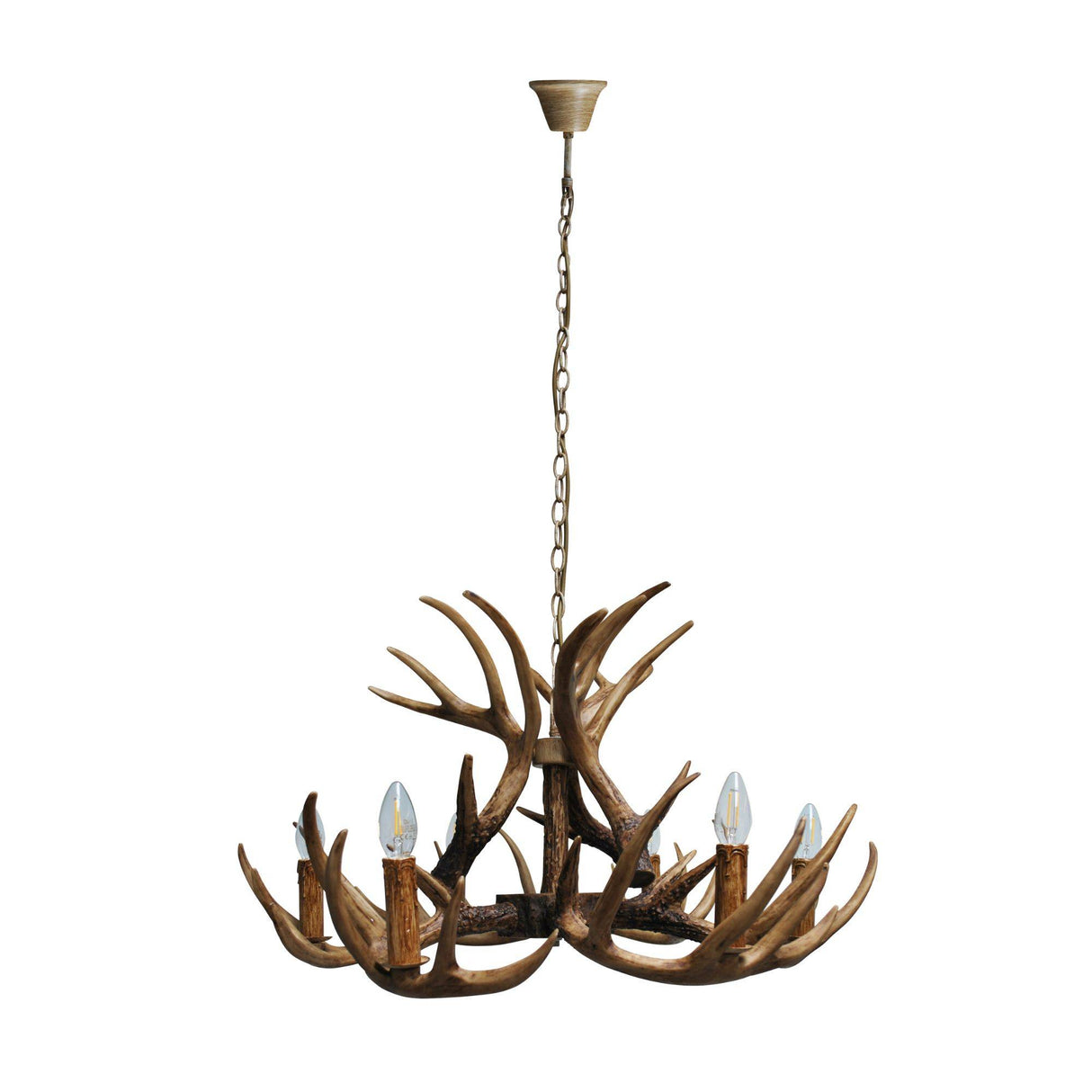 Pagazzi Lochranza 6 Light Rustic Antler Pendant Ceiling Light
