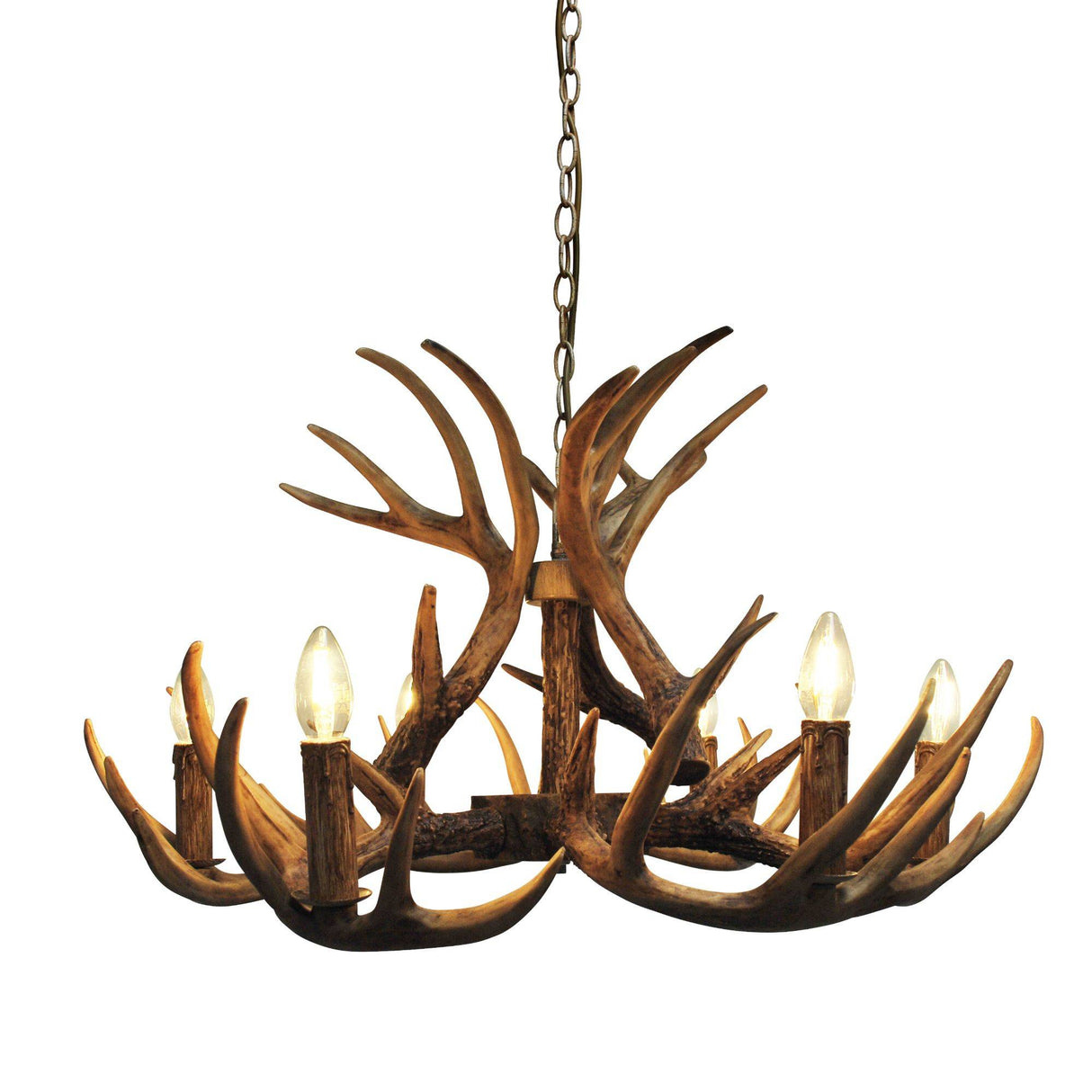 Pagazzi Lochranza 6 Light Rustic Antler Pendant Ceiling Light