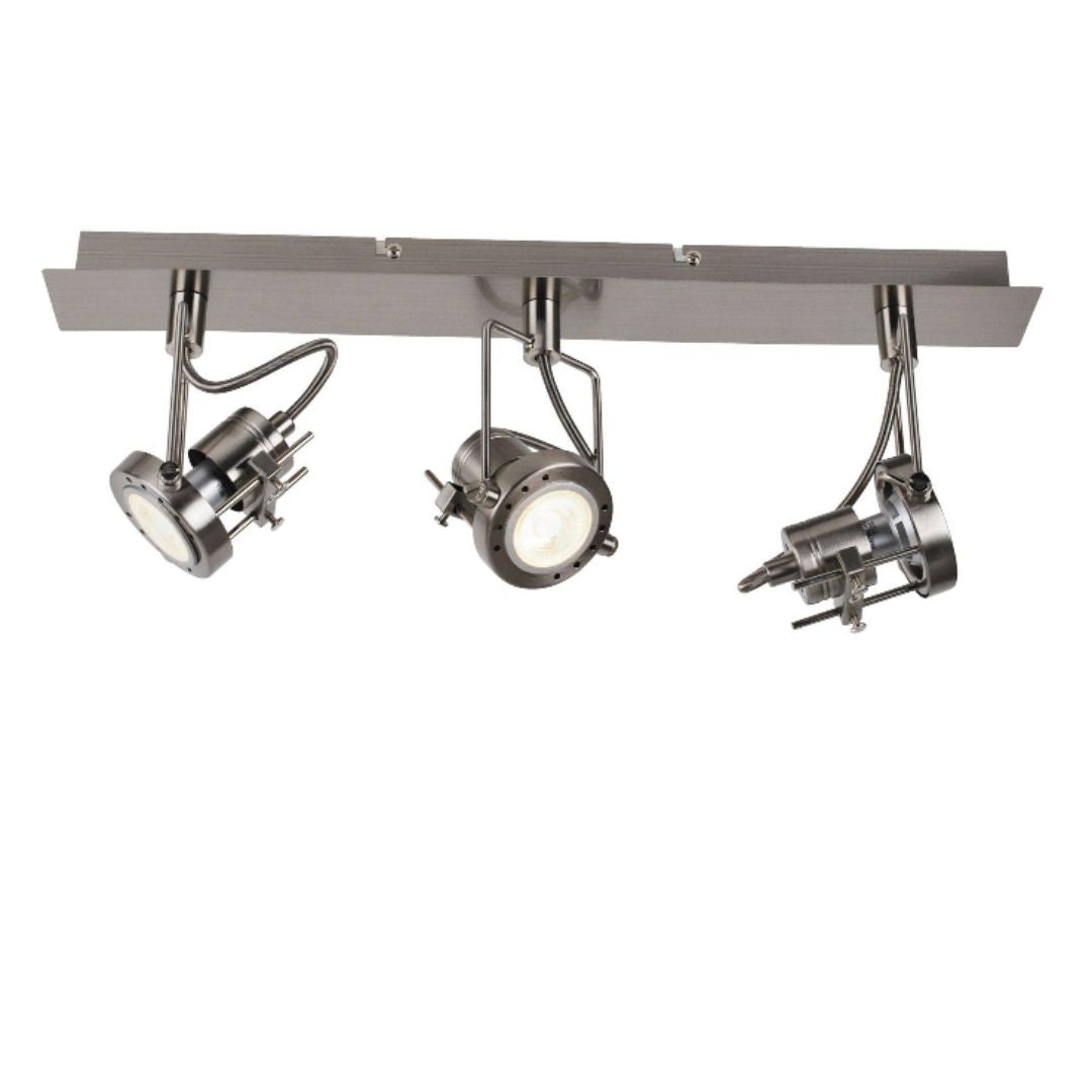 Pagazzi Sage Satin Nickel 3 Light Ceiling Spotlight Bar