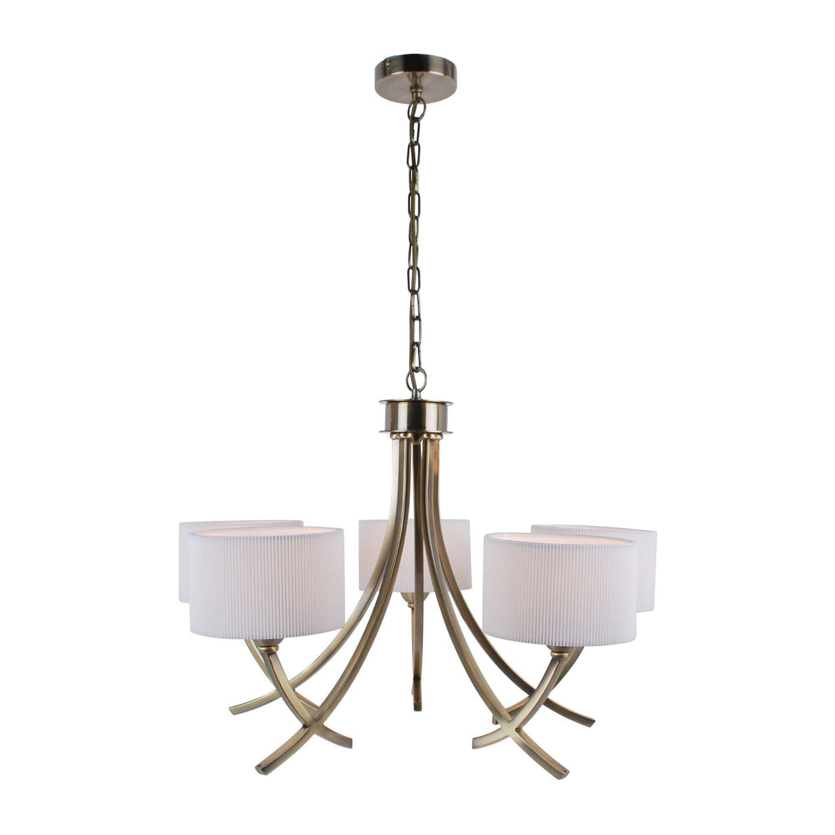 Pagazzi Justina Antique Brass 5 Light Chandelier