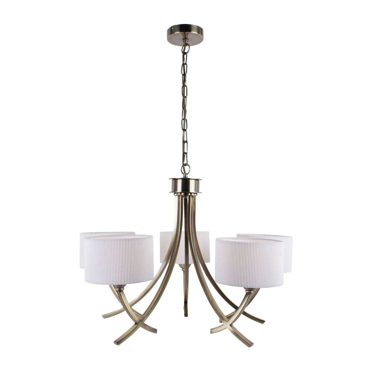 Pagazzi Justina Antique Brass 5 Light Chandelier