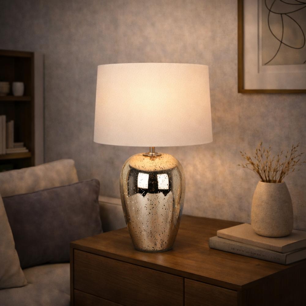 Pagazzi Cyrus Dual Lit Speckled Glass Table Lamp - 47cm