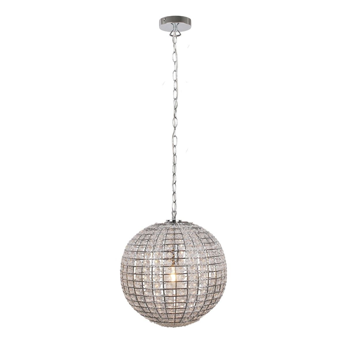 Pagazzi Giliola 1 Light Pendant Chrome and Clear Ceiling Light