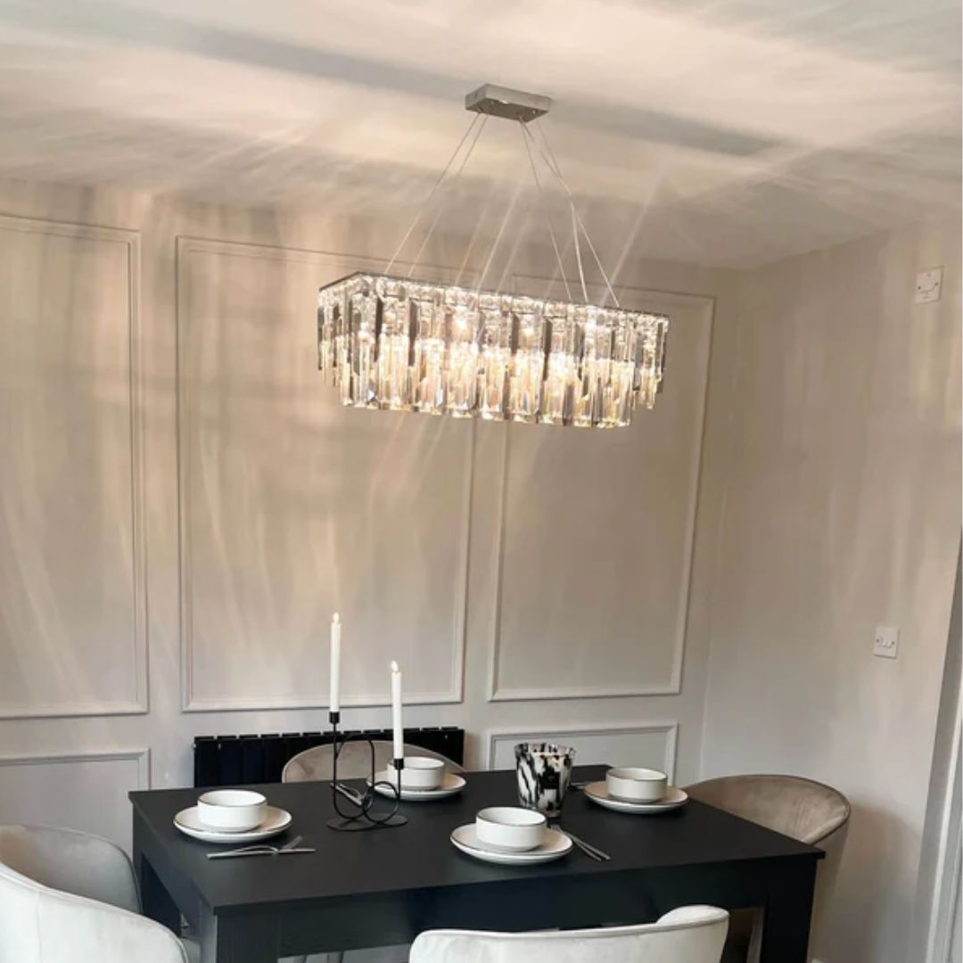 Pagazzi Onega 4 Light Polished Chrome Linear Ceiling Pendant