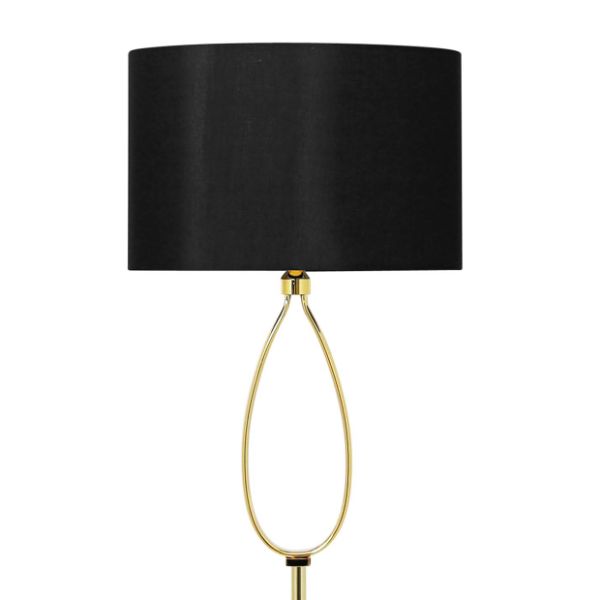 Pagazzi Zabina LED Gold Black Floor Lamp