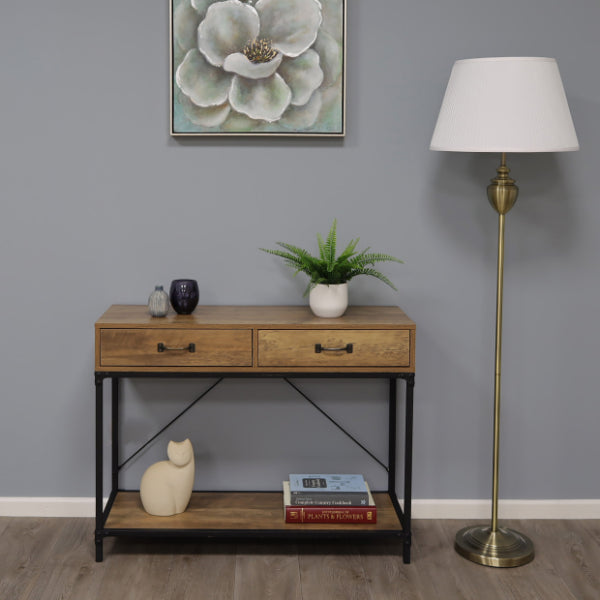 Pagazzi Giona Antique Brass & White Floor Lamp