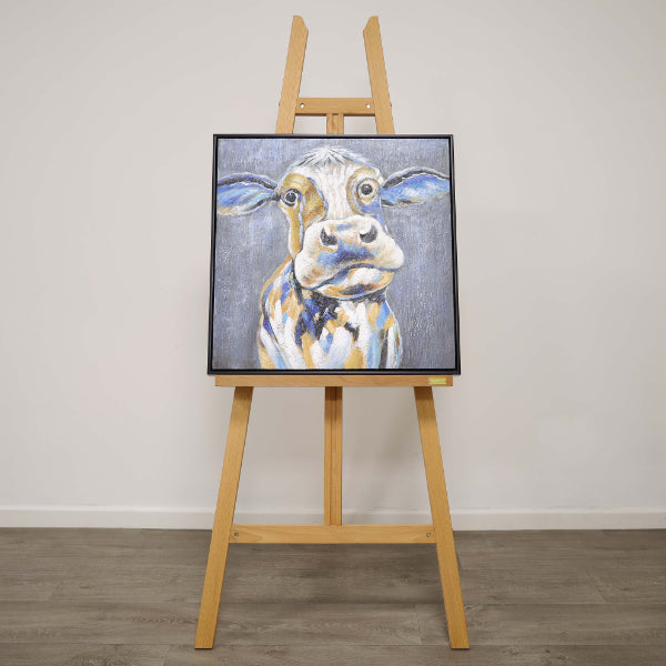 Pagazzi Cow Abstract Canvas with Black Frame - 60x60cm