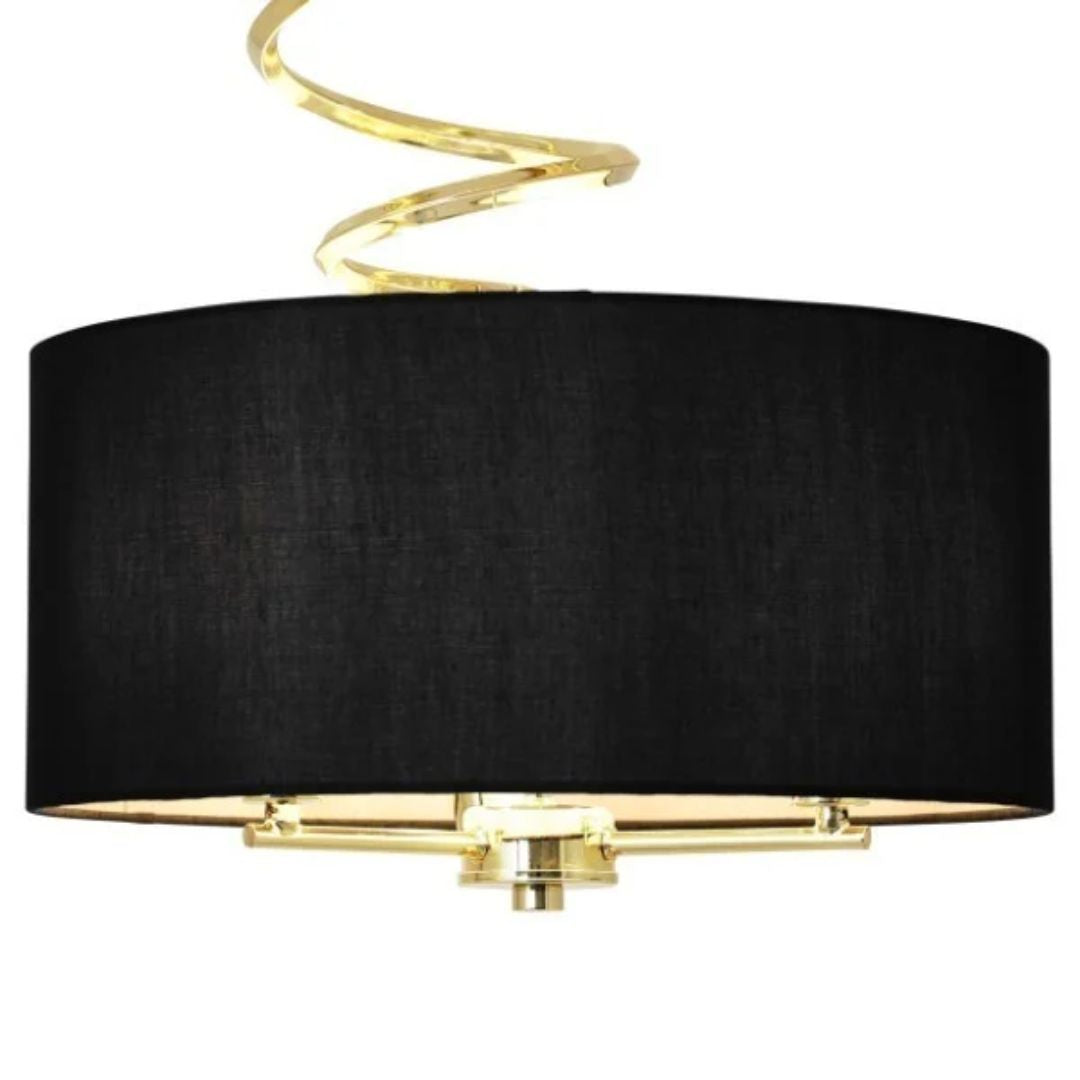 Pagazzi Kasi Polished Brass Semi Flush Ceiling Light