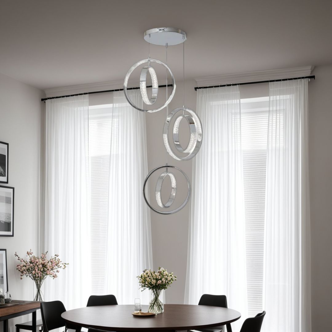Pagazzi Yazia Polished Chrome LED Ceiling Pendant