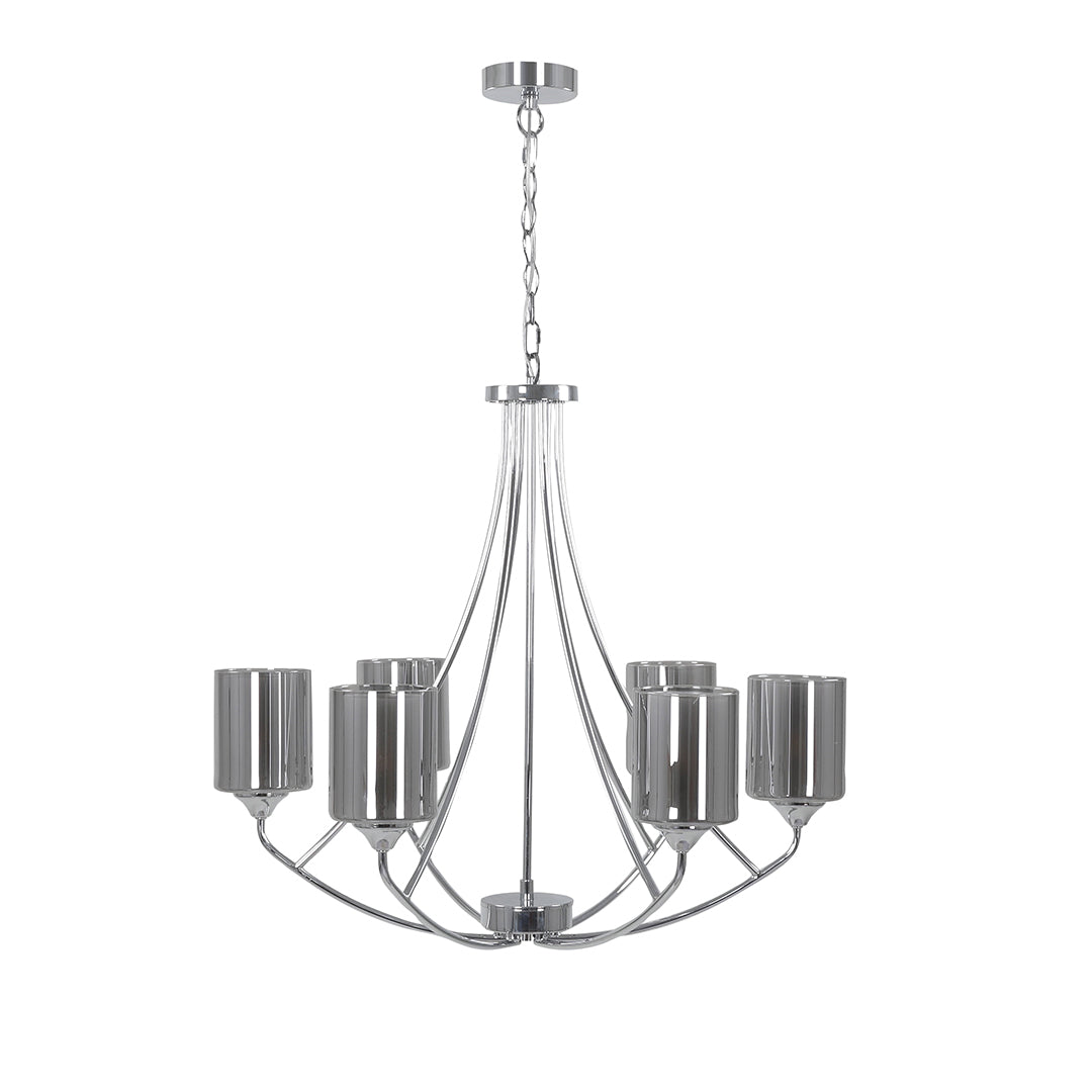 Pagazzi Ashton 6 Light Polished Chrome Chandelier Ceiling Light