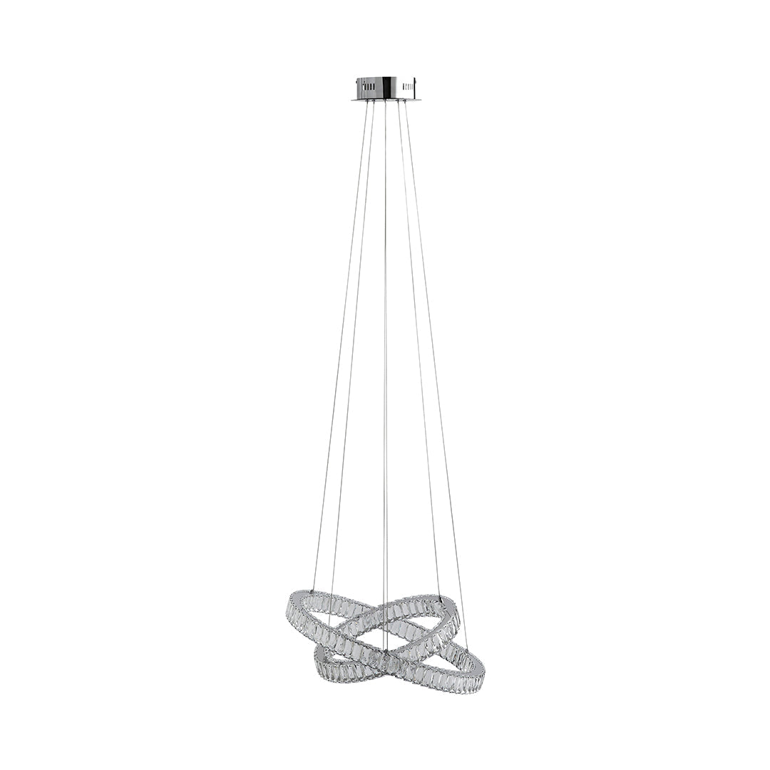 Pagazzi Ausilia Polished Chrome Crystal LED Pendant Ceiling Light