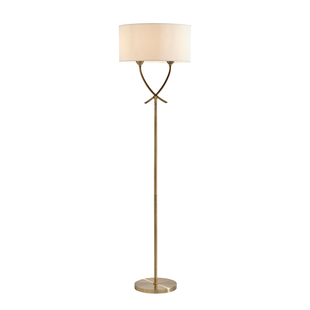 Pagazzi Justina Antique Brass Floor Lamp