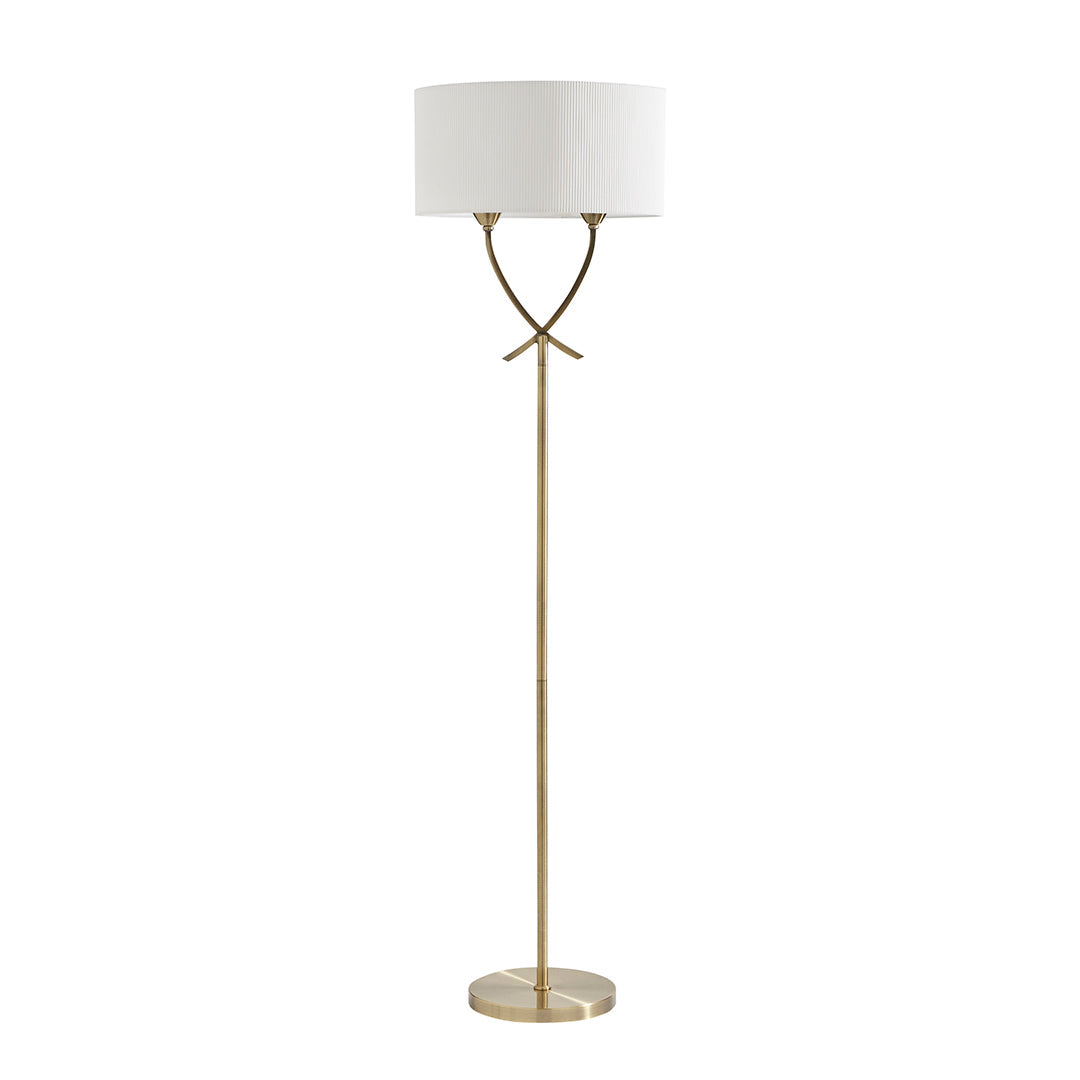 Pagazzi Justina Antique Brass Floor Lamp