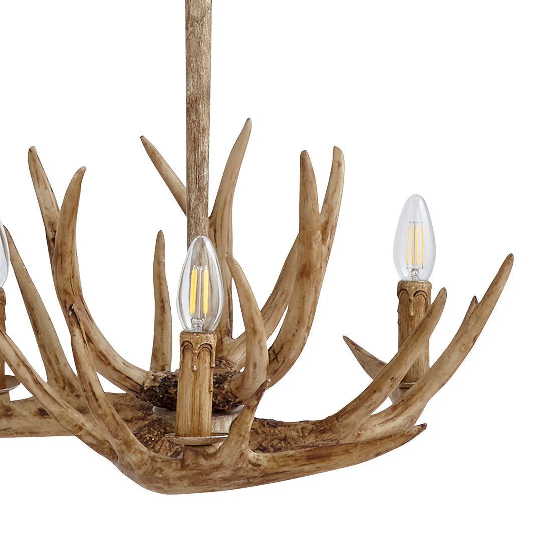 Pagazzi Lochranza 3 Light Rustic Antler Ceiling Light