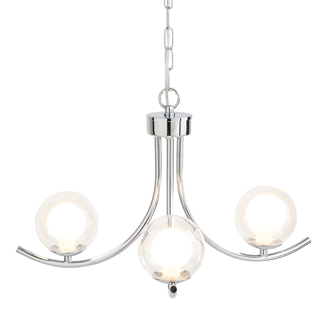 Pagazzi Jimena 3 Light Polished Chrome Pendant Ceiling Light