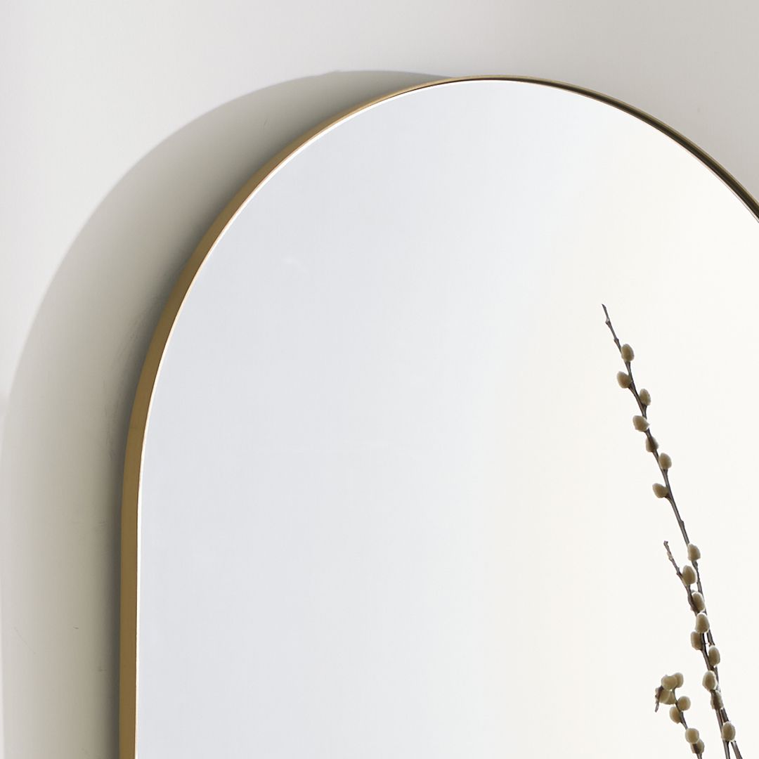 Pagazzi Stoob Champagne Oval Mirror