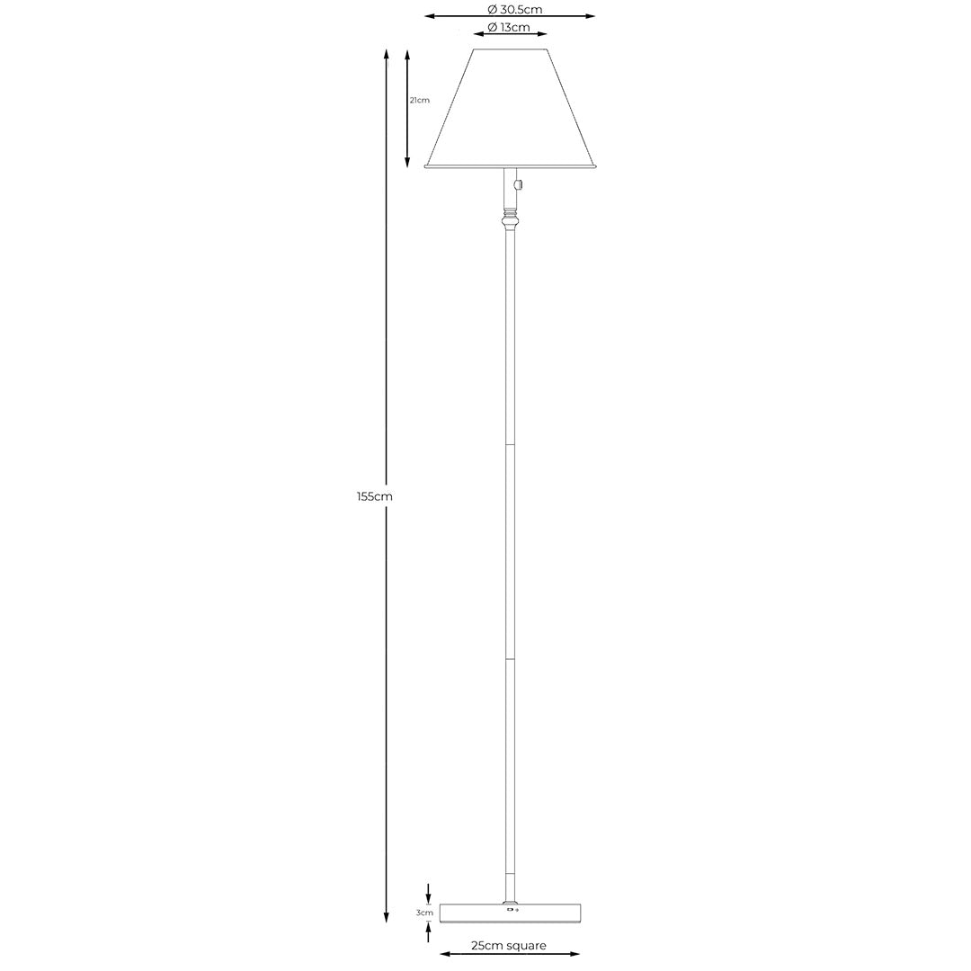 Pagazzi Lustre Black LED Rechargeable Floor Lamp