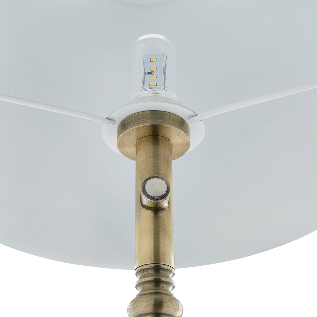 Pagazzi Lustre Antique Brass LED Rechargeable Floor Lamp