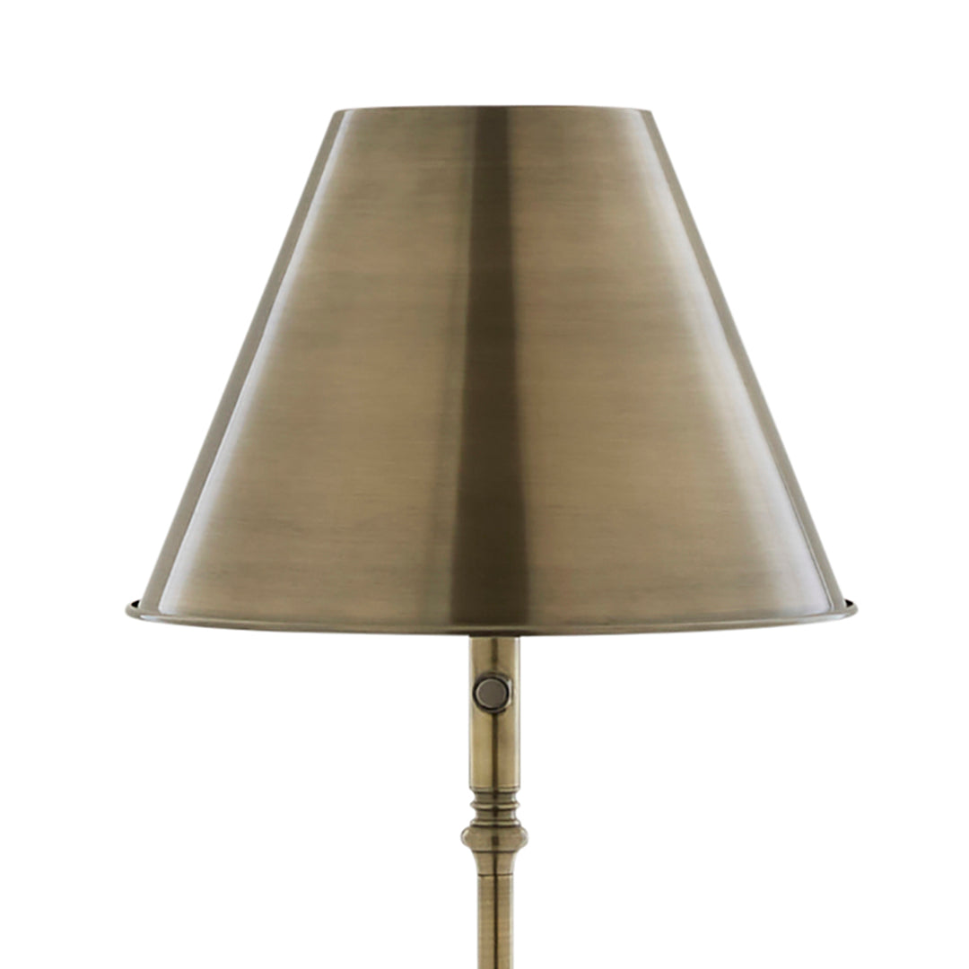 Pagazzi Lustre Antique Brass LED Rechargeable Floor Lamp