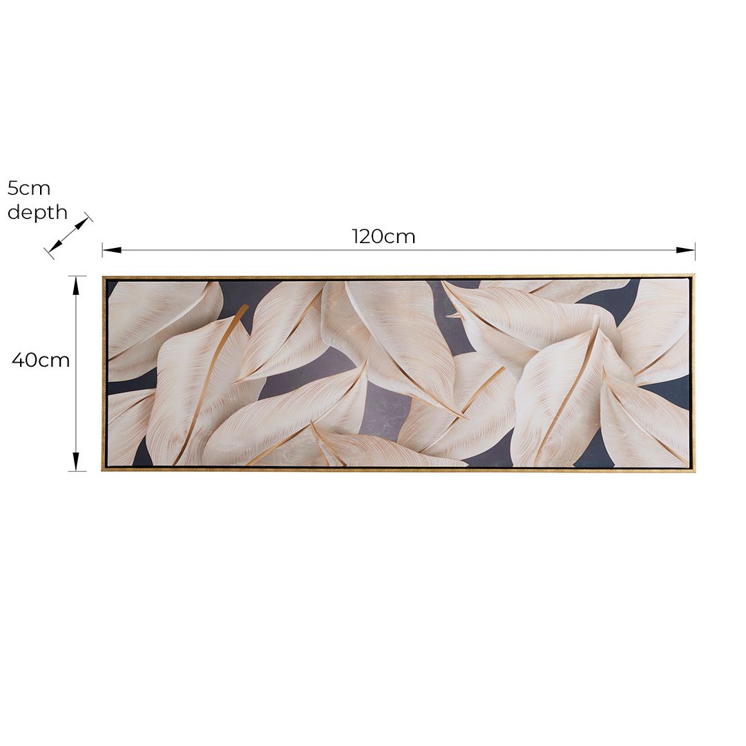 Pagazzi Leaf Gold Canvas Wall Art