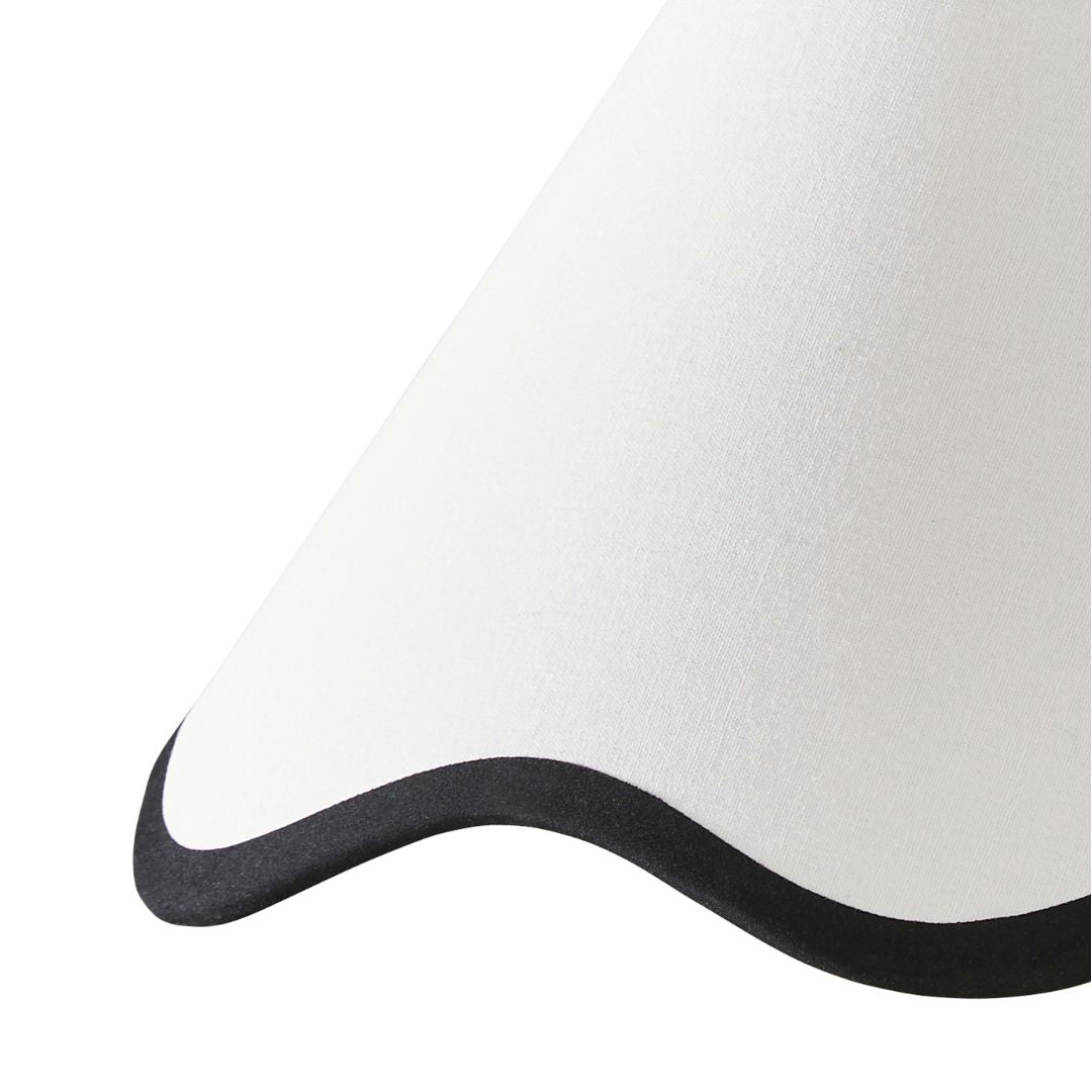 Pagazzi Ripple Off White & Black Lampshade - 32cm