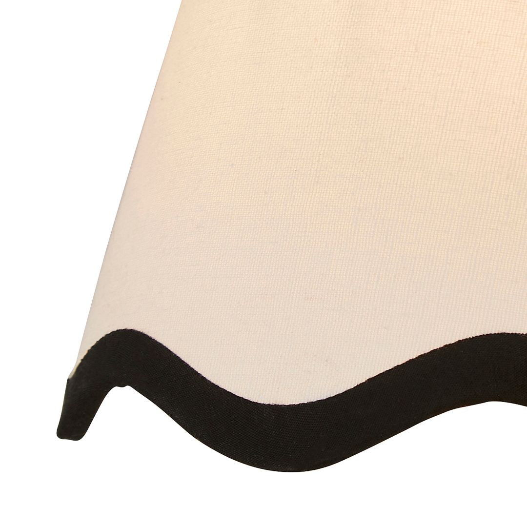 Pagazzi Ripple Candle Shade Off White & Black - 15cm