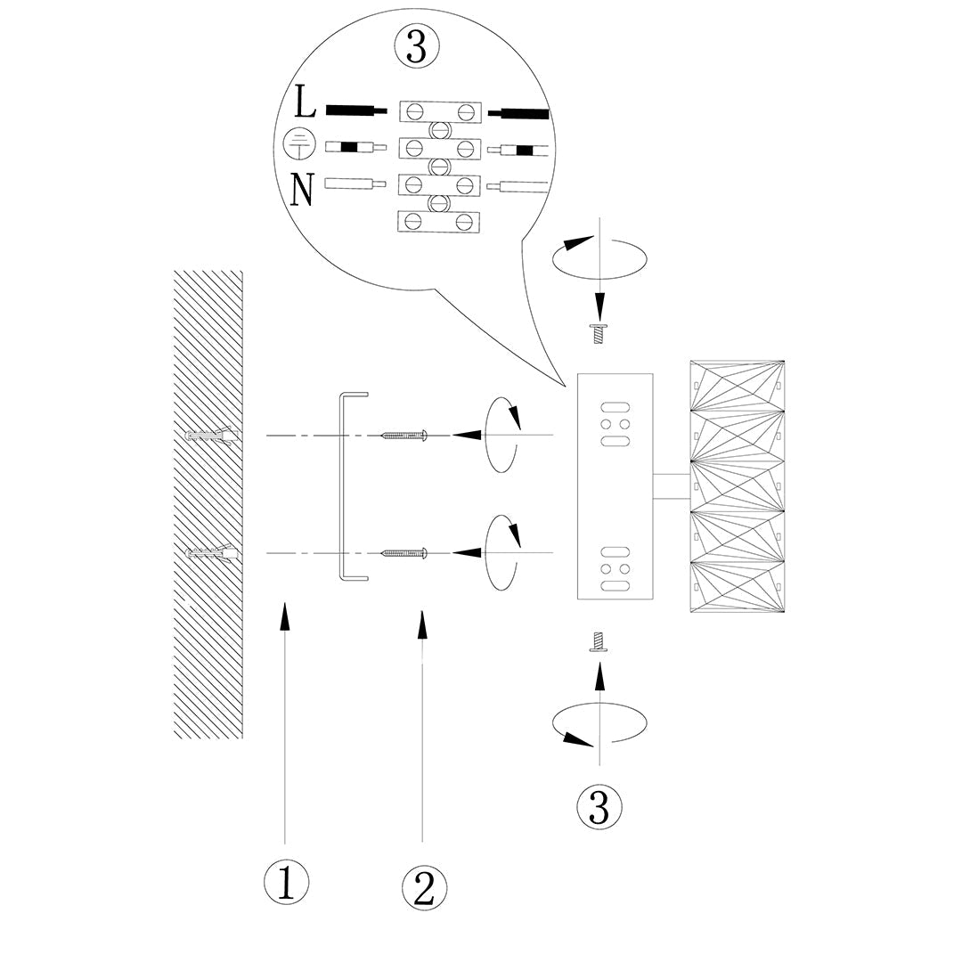 Pagazzi Dilan Antique Brass Crystal LED Wall Light