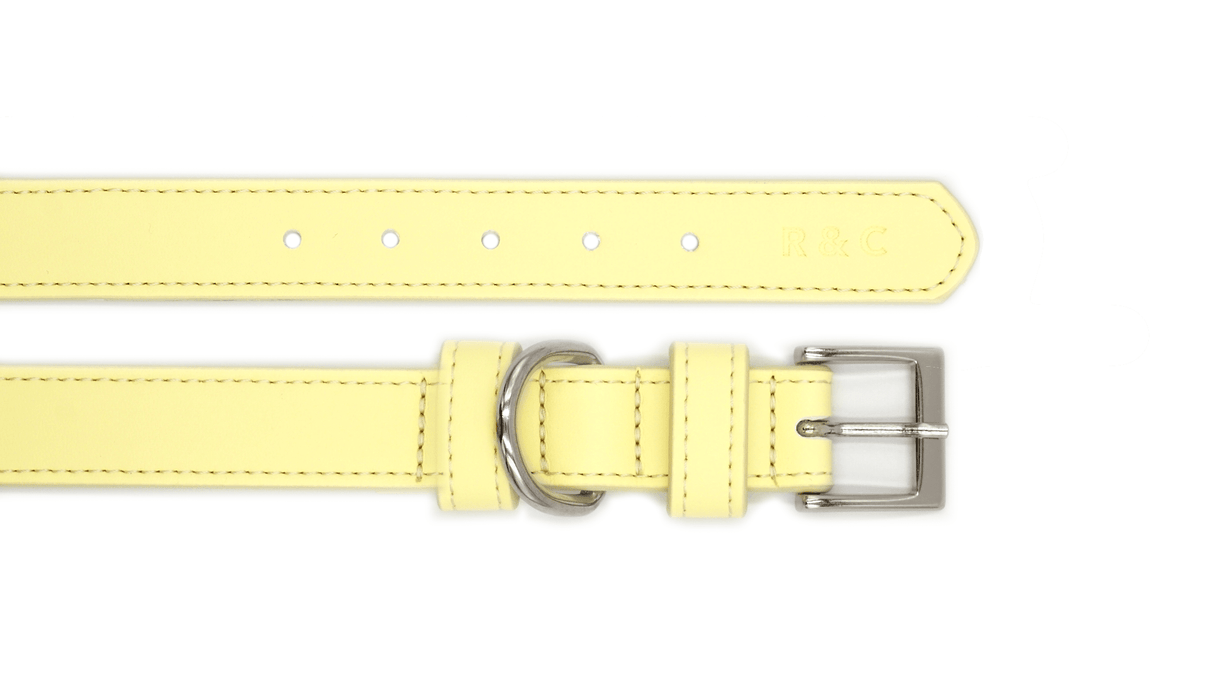 Ralph & Co Yellow Leather Dog Collar
