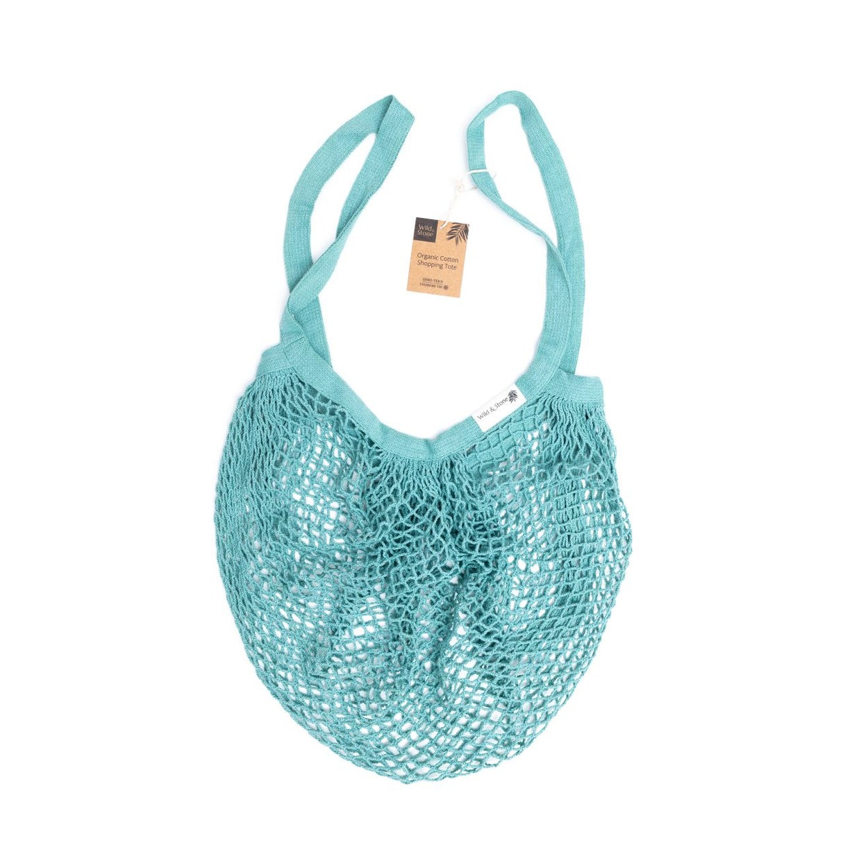 Wild & Stone Organic Cotton Blue Crochet Tote Bag