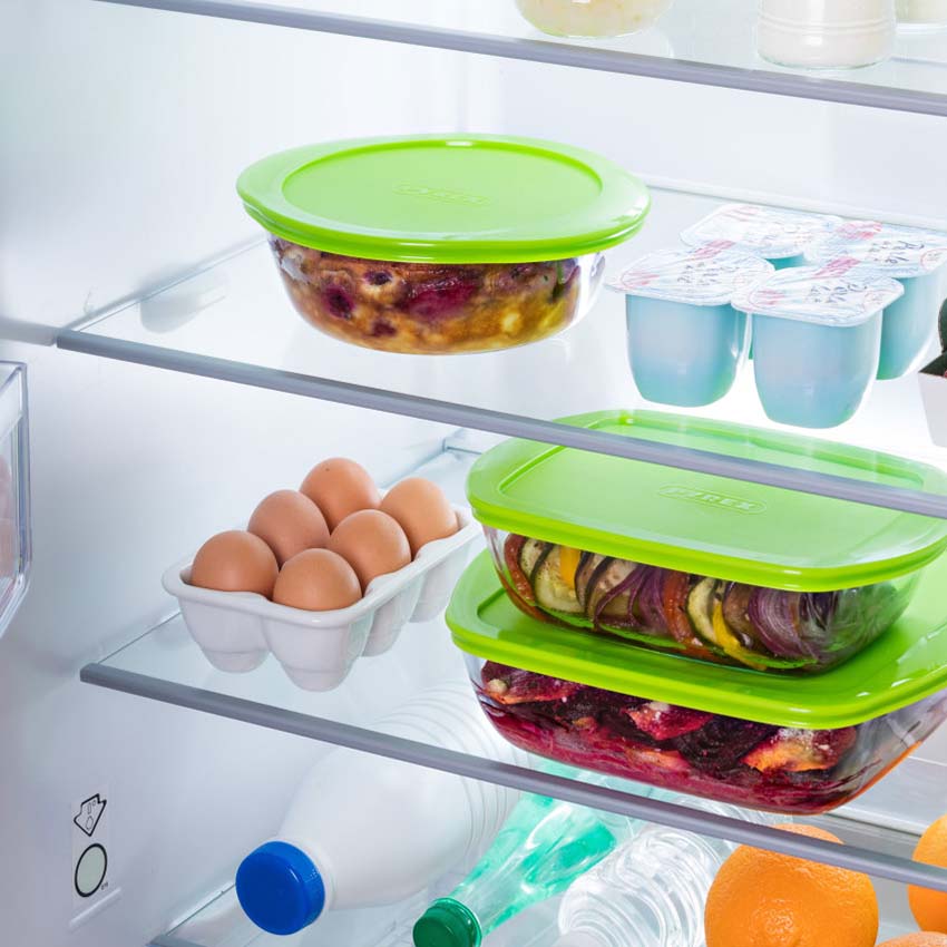 Image - Pyrex Cook & Store Glass Round Dish High Resistance with Lid, 2.3L