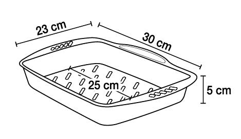 Image - Pyrex AsimetriA Metal Easy-Grip Rectangular Roaster, 25x20cm