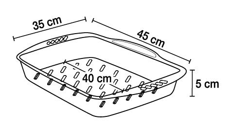 Image - Pyrex AsimetriA Metal Easy-Grip Rectangular Roaster, 40X31cm