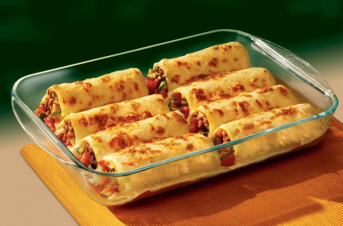 Image - Pyrex Set of 2 Roasters, 35cm x 23cm + 40cm x 27cm, Transparent